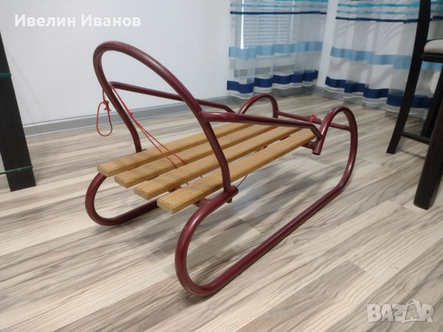 Детска шейна - метал и дърво, снимка 2 - Зимни спортове - 52905310