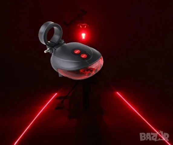 Велосипеден стоп светлинен модул 5 LED + 7 режима , снимка 5 - Части за велосипеди - 51403152