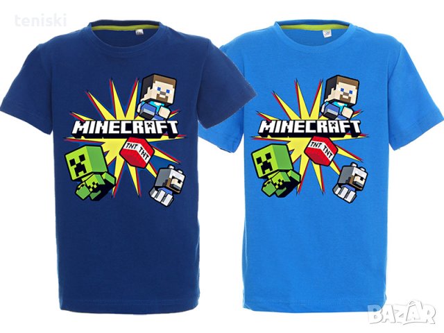 Тениски Minecraft 8 модела Всички размери и цветове, снимка 4 - Детски тениски и потници - 33189791