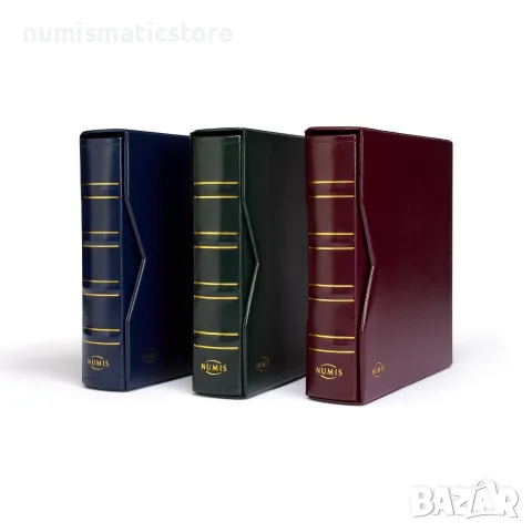 Leuchtturm NUMIS Classic - луксозен албум с касета червен цвят 