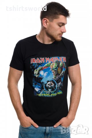 Нова мъжка тениска с дигитален печат на музикалната група IRON MAIDEN - The Final Frontier, снимка 1 - Тениски - 27870800
