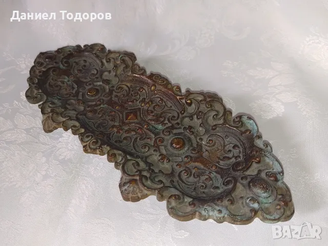 Стара Медна Мастилница и Перодръжка, снимка 8 - Антикварни и старинни предмети - 48826457