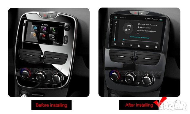 Мултимедия, Двоен дин, за Renault Clio, Навигация за кола, за автомобил, плеър, Android, Рено Клио, снимка 9 - Аксесоари и консумативи - 35136366