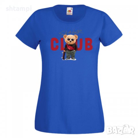 Дамска тениска bear Skater CLUB,Мече,Меченце,Животно, Играчка,Изненада,Подарък,Повод,, снимка 5 - Тениски - 37292171