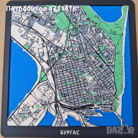 Бургас на длан! 3D декоративен макет – Уникален декор!, снимка 2 - Декорация за дома - 54026015