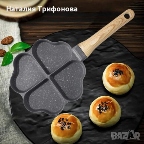 Тиган за пържене на яйца, палачинки, пържени картофи, индукция  сърце, снимка 3 - Съдове за готвене - 53213507