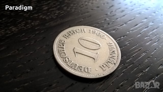 Райх монета - Германия - 10 пфенига | 1900г.; серия J