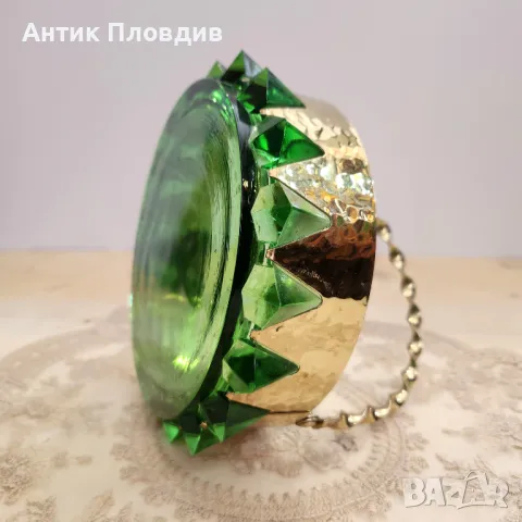 Винтидж ръчно изработена кристална кошница "Brama" с месингови акценти, снимка 13 - Декорация за дома - 49434831