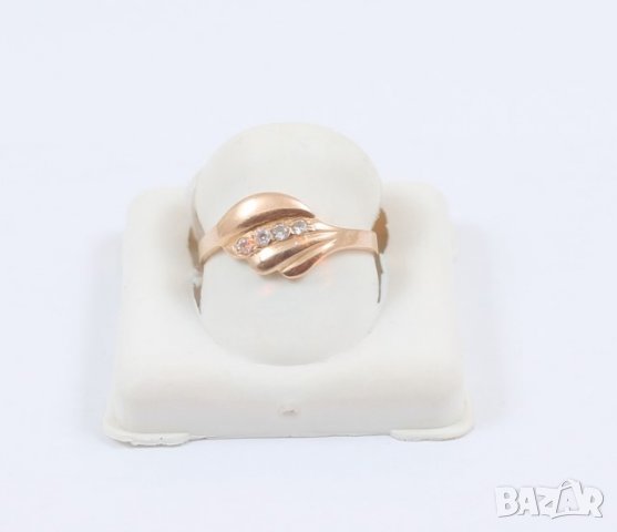 нов златен пръстен 48775-2, снимка 4 - Пръстени - 39599662