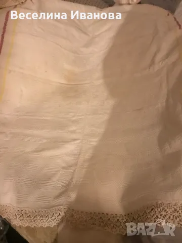 Ретро покривка със дантела ръчно плетиво, снимка 6 - Антикварни и старинни предмети - 48089891