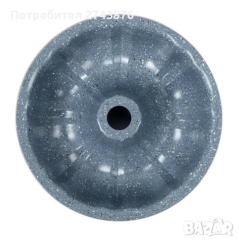  МРАМОРНА ФОРМА ЗА КЕКС,ДИАМЕТЪР -26СМ,СИВА