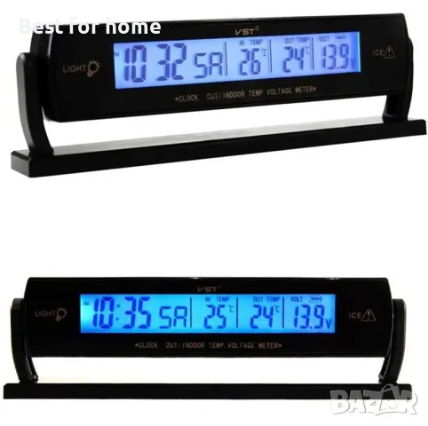 Термометър, часовник и волтметър за кола 3 в 1   12/24V , снимка 2 - Друга електроника - 50377471