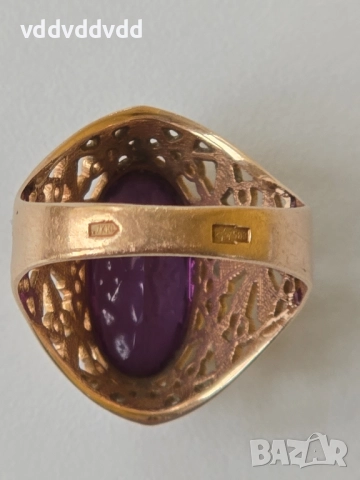 СССР златен пръстен 14 карата , снимка 11 - Пръстени - 52120344