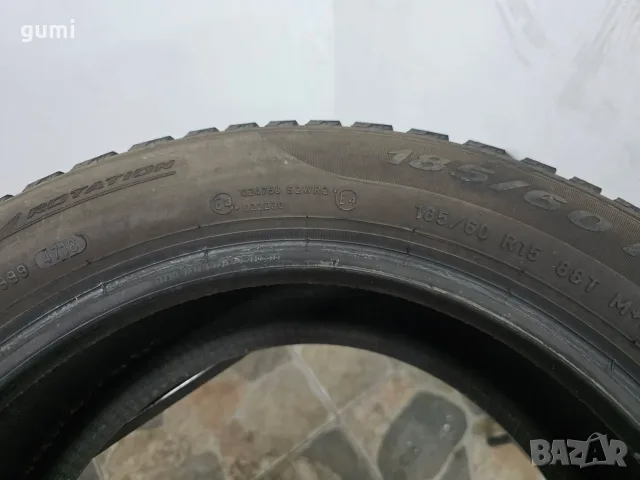 2бр зимни гуми 185/60/15 PIRELLI L06585, снимка 4 - Гуми и джанти - 55845774