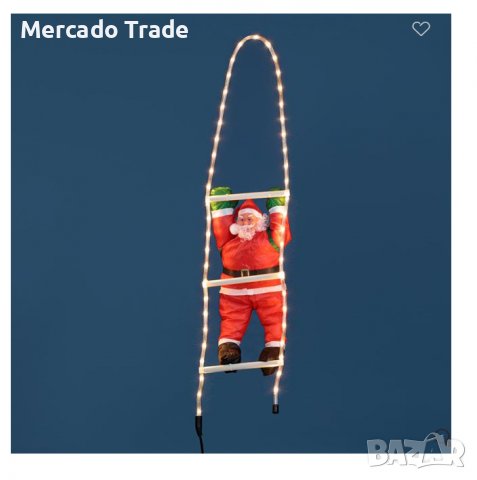 Коледна декоративна стълба Mercado Trade, Светеща Дядо Коледа