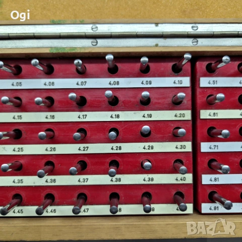 Комплект Мерителни щифтове 4-5мм , снимка 5 - Шублери - 48785139