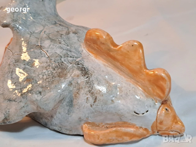 керамична скулптура кокошка уникат   32/5, снимка 6 - Декорация за дома - 53218078