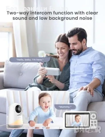 Нов GHB Бебефон с Камера 5" HD, VOX, Панорама, Нощно Виждане за стая, снимка 8 - Други - 50294688