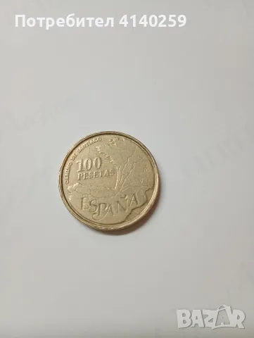 ИСПАНИЯ МОНЕТИ 100 ПЕСЕТИ , снимка 3 - Нумизматика и бонистика - 56308008