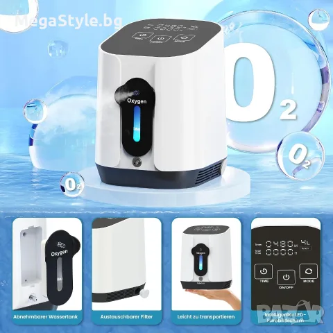 Преносим Кислороден Концентратор Creliver XM-898 (1-4 L/Min) – За Дома, Автомобила и Пътуване, снимка 5 - Медицинска апаратура - 55724856