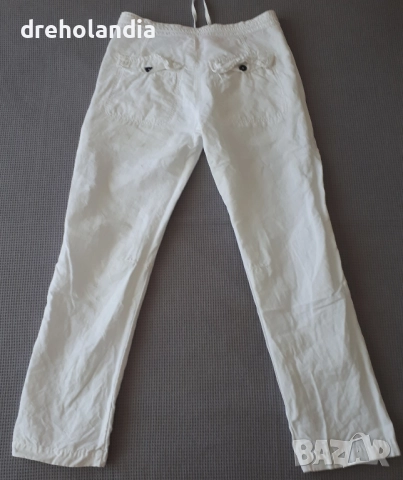 Бял панталон - лен и памук – Tom Tailor – 30/32 , снимка 2 - Панталони - 51810961