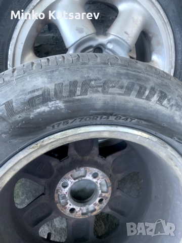 Лети джанти със зимни гуми с размери 175/70R14 84T, снимка 2 - Гуми и джанти - 52231700