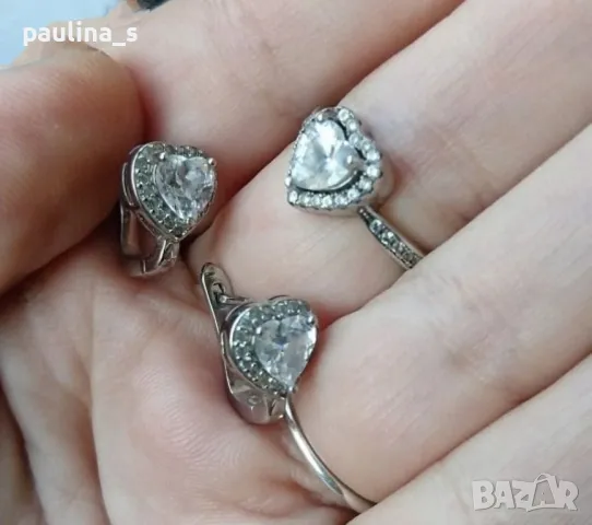 Два различни броя / Сребърен комплект с Черно котешко око (Черен диопсид) и висок клас циркони , снимка 13 - Бижутерийни комплекти - 38744425