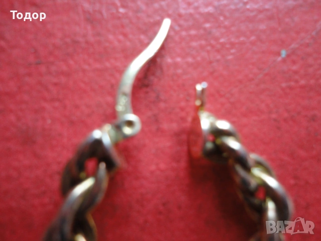 Невероятни позлатени сребърни обеци 925, снимка 5 - Обеци - 54081647