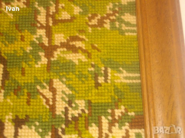 Нов DMC Гоблен-Лебеди-Рамкиран-365х310мм-Ръчно Нашиван-Отличен, снимка 4 - Гоблени - 37173046