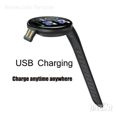 D18 - Интелигентен смарт часовник с измерване на пулс и кръвно. Цвят - черен., снимка 9 - Смарт часовници - 55993213