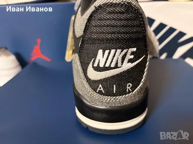  Продавам Air Jordan 3 Retro x Levi's Black Denim – Номер 44 (Чисто нови, снимка 4 - Маратонки - 55879652