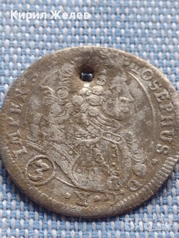 Сребърна монета 3 кройцера 1708г. Йозеф първи Прага Свещена Римска империя 13779, снимка 6 - Нумизматика и бонистика - 42872112