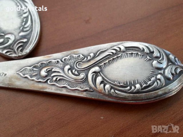 Руски посребрени вилици мнц, снимка 6 - Антикварни и старинни предмети - 30635779
