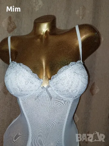 PALMERS 75 C Бял корсет с жартиери за чорапи , снимка 6 - Корсети, бюстиета, топове - 49122649