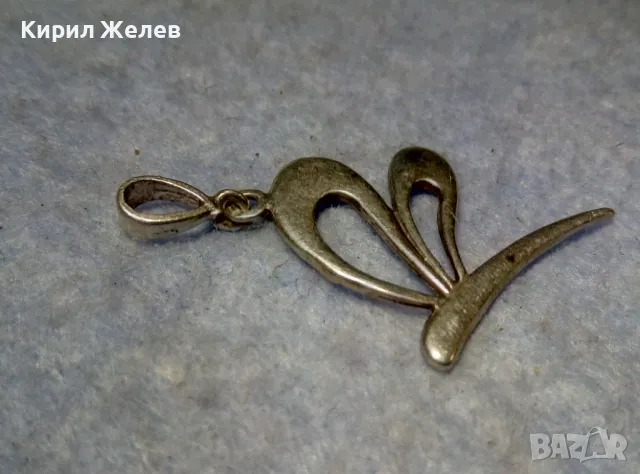 НЕЖЕН ФИГУРАЛЕН СРЕБЪРЕН МЕДАЛЬОН ПЕПЕРУДА АРТ ПЕНДАНТ СРЕБРО 925 ПРОБА 43075, снимка 5 - Колиета, медальони, синджири - 49705055