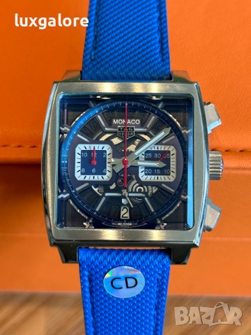 Мъжки часовник TAG Heuer Monaco Chronograph Skeleton с кварцов механизъм, снимка 2 - Мъжки - 42620795