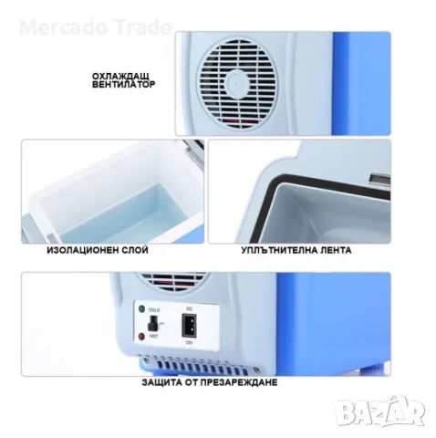Хладилник за кола с функция за охлаждане Mercado Trade, 7,5л., снимка 6 - Аксесоари и консумативи - 49928082