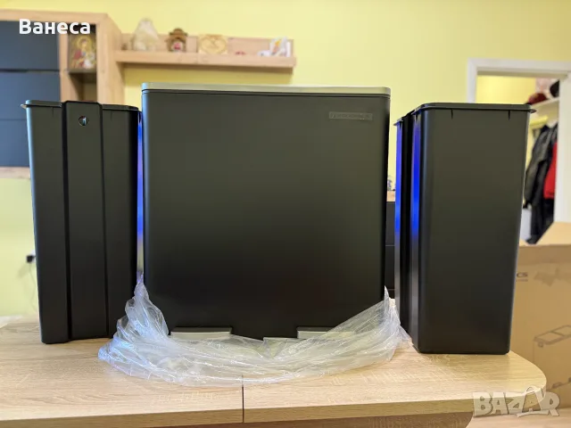 Чисто нов двоен кош SONGMICS 60L (2x30L) + торби + стикери