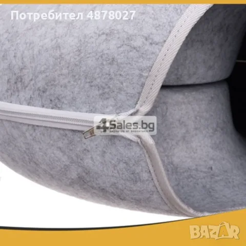 Котешко легло 2 в 1 с тунел 51 см, сиво, снимка 6 - За котки - 56003439