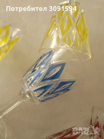 Комплект от 5  винтидж чаши за ликьор VMC Reims French- 120 мл, снимка 7 - Антикварни и старинни предмети - 47935819