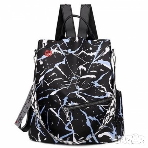 Дамска чанта - раница Sprayed Black , снимка 2 - Чанти - 37946299