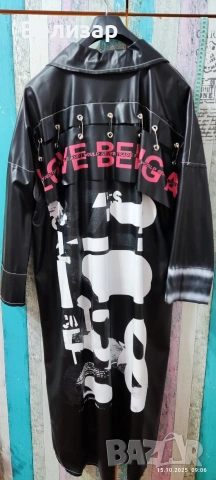 дамско яке/ манто от кожа, снимка 5 - Якета - 52980285