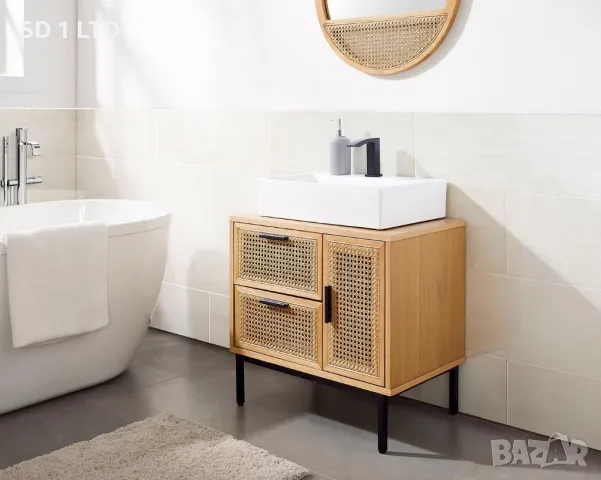 Дървен Шкаф за мивка COUCH 81885014 ратанова плетка шкаф за баня