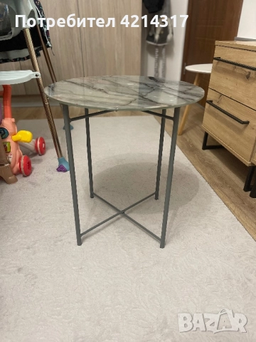 Кръгла стъклена маса, снимка 6 - Маси - 52541901