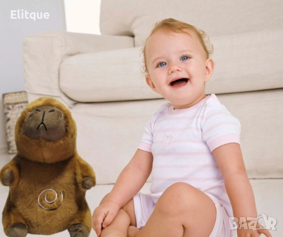 Дишаща Капибара, Успокояваща бебешка играчка със светлина и звук, снимка 4 - Плюшени играчки - 52716326