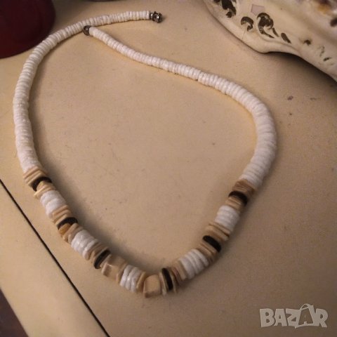 РАЗПРОДАЖБА Колие  60 те год puka shells, снимка 3 - Колиета, медальони, синджири - 40156887