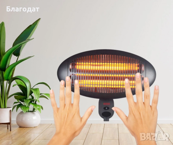 Кварцова печка, 2000W, инфрачервена, стенна, снимка 3 - Отоплителни печки - 52882779