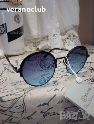 Сини Кръгли с УВ, снимка 3 - Слънчеви и диоптрични очила - 44394847