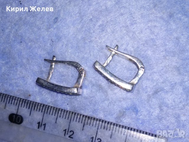 ВЕЛИКОЛЕПНИ СРЕБЪРНИ СКЪПОЦЕННИ ОБЕЦИ СРЕБРО 925 с БЯЛА ПОЗЛАТА АНГЛИЙСКИ Тип ЗАКОПЧАВАНЕ 37452, снимка 9 - Обеци - 40532591