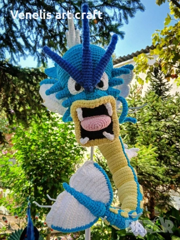 Gyarados Pokémon Гарадос / Покемон Плетена играчка , снимка 2 - Колекции - 51901665